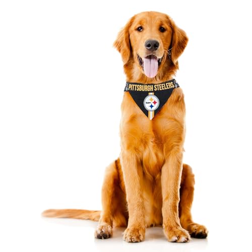 Littlearth NFL Pittsburgh Steelers Pet Bandana - Reversible, Small