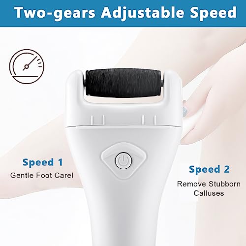 Image of HANNEA Electric Removers, Pedicure Scrubber For Women Pedicure Machine Rechargeable Electronic Pedicure Tools, Portable Pedicure Device for Callus, Professional Feet Care