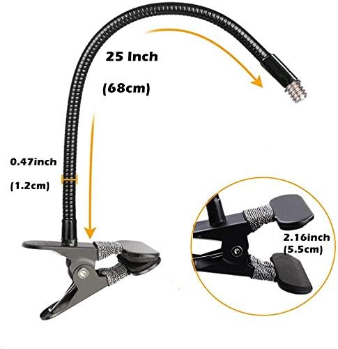 RICHOOSE 26.8-Inch Desk Webcam Stand Camera Gooseneck Mount with Universal Phone Holder for Logitech C930e, C920, C922, C930, Brio 4K
