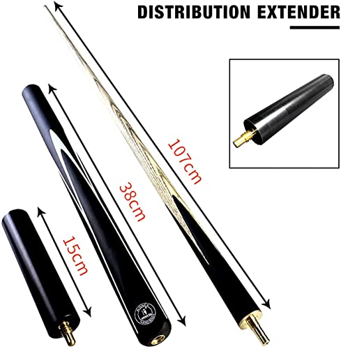 Taco de billar profesional 2 piezas 57 pulg con extensor miniatura 4