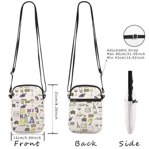 WCGXKO Napa Valley Gift Napa Themed Gift In My Napa Era Crossbody Bag Girls Trip Gift California Vacation Gift2