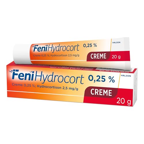 FeniHydrocort Creme 0 25% Hydrocortison 2 5 mg/g 3-fach wirksam bei Hautentzündungen: Lindert Juckreiz vermindert Schwellungen reduziert Rötungen 20 g