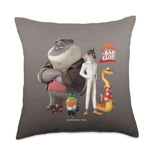 DreamWorks The Bad Guys 2 The Original Bad Guys Throw Pillow