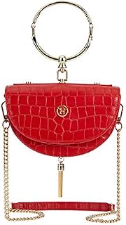 VICTORIA HYDE Handbag Shoulder Bags Women Genuine Leather Half-moon Bag-Red, czerwony, 20 cm x 12 cm x 6 cm, Casual
