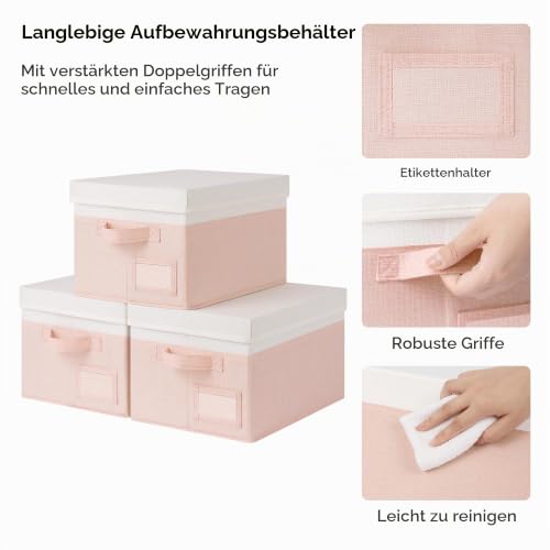 GRANNY SAYS Aufbewahrungskörbe, Aufbewahrungsbox 37,5x26,5x22, Rosa – Ansicht 4