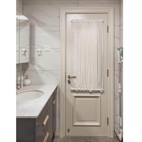 Rideau de porte française transparent 90x250cm salon - 2