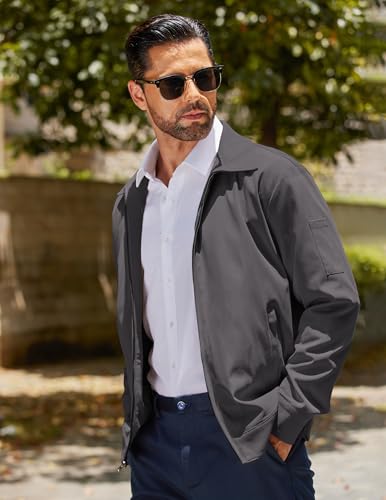 Image of COOFANDY Men's Lightweight Zip Up Jacket Golf Work Casual Office Jackets