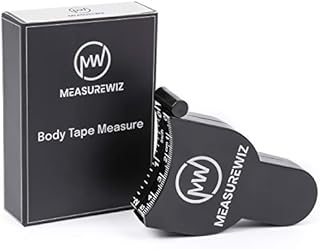 MeasureWiz Body Tape Measure - 80 Inch 200 cm Retractable Mini Measuring Tool - Tracker for Weight Loss & Body Fat Measurements - Waist/Bra Measurement Kit