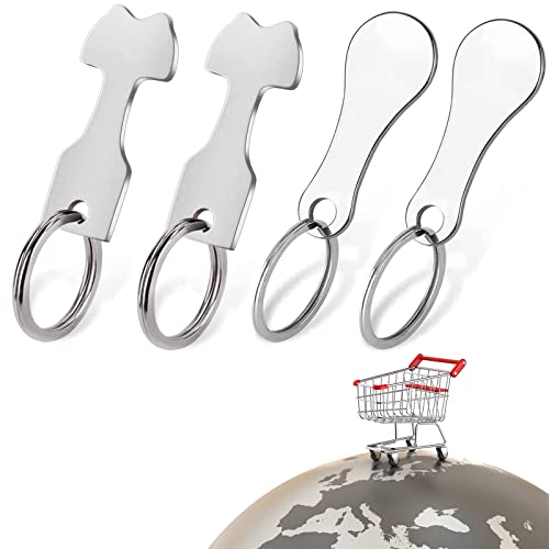 😀【Usi multipli】Portachiavi del carrello della spesa Può essere utilizzato come gettone del carrello della spesa in metallo o come portachiavi. Comunque una buona scelta come regalo.