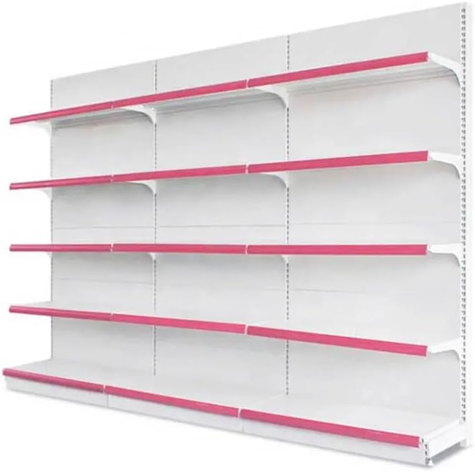 Lukia Adjustable Addon Wall Rack Powder Coating for Kitchen, Supermarket, Shops and Book Shelf 190 * 90 cm (6.2 FEET X 3 FEET) 5 Shelves Set of 3