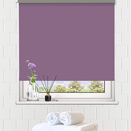 LUCKUP 100% Blackout Waterproof Fabric Window Roller Shades Blind