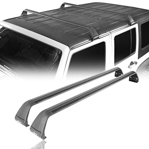 Hooke Road Jeep Wrangler JK JL Roof Rack 2 Crossbars Hard Top Kayak
