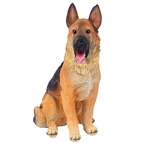 lvifloae Décoration De Jardin en Résine Wolfdog Statue De Chien, Berger Allemand Intérieur Et Extérieur, Paysage, Patio, Cour, Décoration Animale