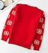 Velius Girl's Long Sleeve Knit Elk Christmas Sweater Tops (2-3T, Reindeer #5)