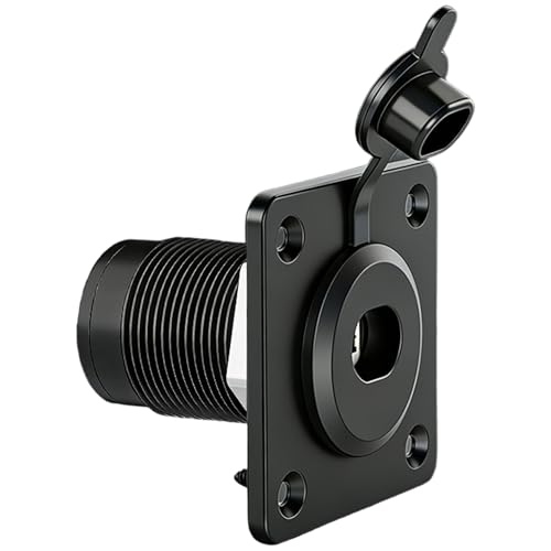 Rv Smart Plug, Waterproof Cable Pass Through, Rv Cable Pass Through - Ip68 Waterproof Rj45 Adapter, CNC Aluminum Outdoor Connector, Black