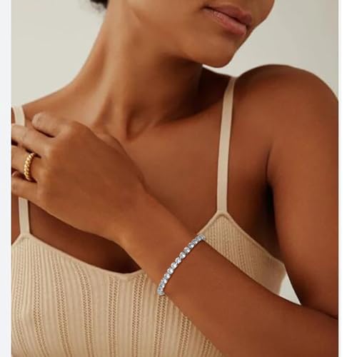 Rhinestone Cuff Bracelet for Women 2Pieces Multilayer Rhinestone Bracelet Sparkling Crystal Bridal Bracelet for Party Prom Wedding2