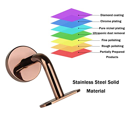 Soportes de pared de acero inoxidable resistentes, juego de 4 soportes duraderos para madera y acero, tornillos no incluidos