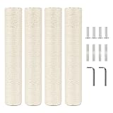 Picture of NEUMIHARO 4 Pcs 2.9in 7.4cm Diameter Cat Scratching Post Replacement Pole Parts for Cat Tree (M10, 15.7in/40cm)
