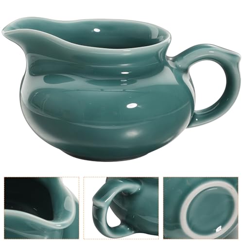 Taza para salsa de cerámica verde para evitar derrames en la mesa 8