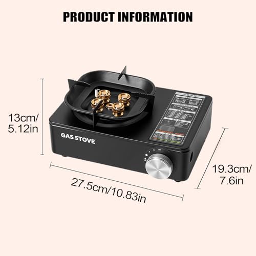 Poêle de camping 6000W avec étui de transport pour la cuisson extérieure - 6