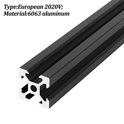 Black 4040 Aluminum Extrusion Profile European Standard Linear Rail 4040 Aluminum Profile Frame Machine DIY 3D Printer Workbench CNC (300mm) 2PCS
