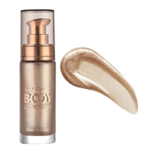 Maepeor Body Luminizer 6 Colors Waterproof Smooth Shimmer Face Body Glow Illuminator Non-Sticky Liquid Body Highlight Illuminator (30 Ml, 04 Rose Gold) #TOP15