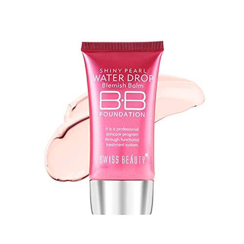 SWISS BEAUTY Matte Lightweight, Liquid Long Lasting Shiny Pearl Water Drop Blemish Balm Bb Foundation, Face Makeup, Shade-02, 40Ml