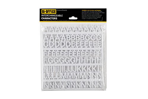 Caracteres intercambiables blancos de 19 mm Bi-Office CAR0101-235 para renovar textos rápido