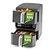 GOURMETmaxx FryUp Doppelkammer Heißluftfritteuse MultiSize - 10 L | vertikaler Airfryer mit 2 Kammergrößen: weniger Garraum verschwenden | 10 Programme & LED-Touchdisplay | Heißluftfritteuse 2 Kammern