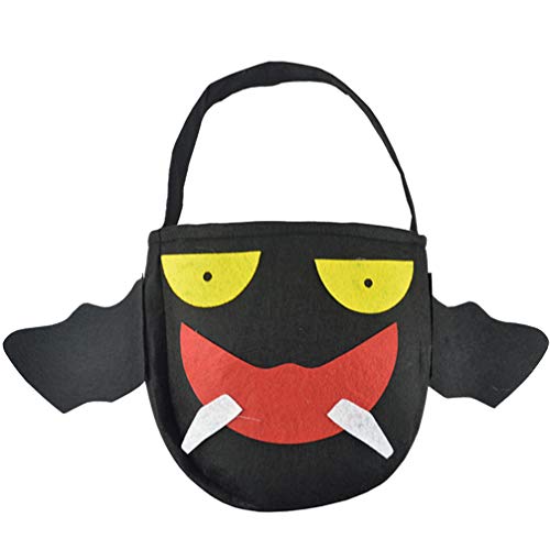 KESYOO Bolsa de Halloween em forma de morcego assustadora para balde de Halloween ou lembrancinha de