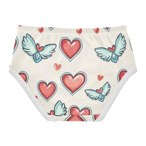 Soft Girls' Panties Organic Cotton Toddler Underwear for Kids Wings Pattern Fabric in Sizes 2T,3T, 4T, 5T, 6Y and 8Y2