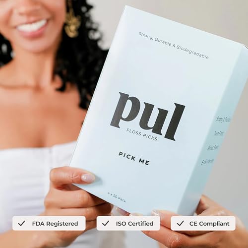 PUL Zahnseide-Picks – mit Minzgeschmack | 50 Stück | Starke, glatte Zahnseide mit ergonomischem Griff | Tragbares und hygienisches Mundpflegegerät – Bild 7