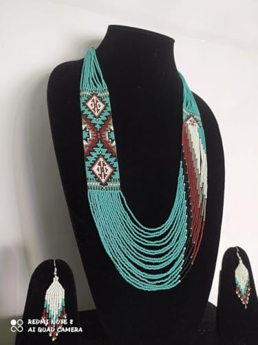 Joyería ucraniana Gerdan multicolor con collar floral para eventos 3