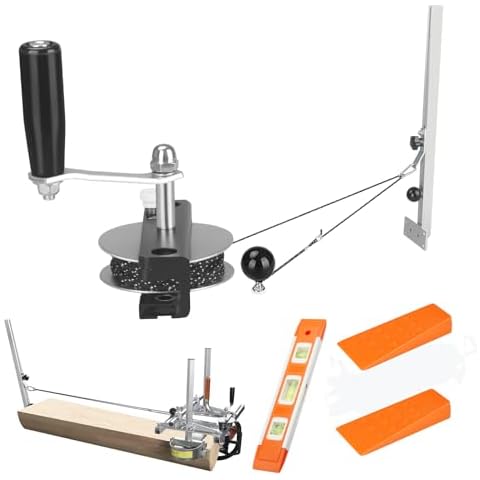 HOTYELL Chainsaw Mill Winch Kit for Chain Saw Milling - Efficient Chainsaw Accessories with Lever Arm, Perfectly Balances The Saw Mill, Easier and Smoother (Winch Kit + 2 Tree Felling Wedges) Cover