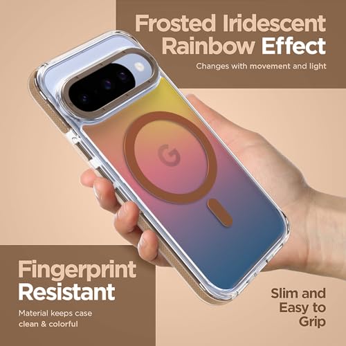 Image of Magnetic Case for Google Pixel 10 /10 Pro [Compatible with Magsafe] [Cute Fashion Fluorescent Design] Shockproof Slim Translucent Matte Case for Pixel 10 /10 Pro 6.3 inch, Desert