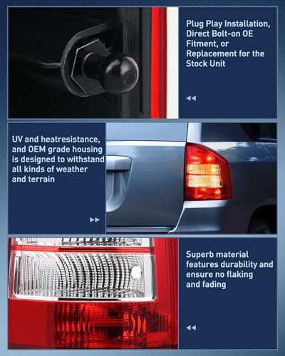Image of Nilight Taillight Assembly Compatible with 2007 2008 2009 2010 Jeep Compass