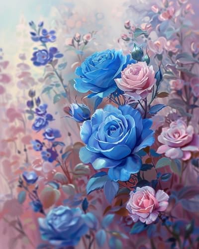 Canevas Craft fleurs COKYIS Diamond Painting anti-stress kit complet décoration murale 40x50cm