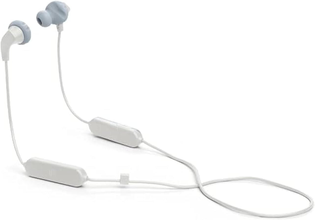 Endurance Run 2 Headphones, Wireless In-Ear Sports Earphones, Sweatproof with Magnetic Earbuds and In-Line One Button Remote Microphone, in White