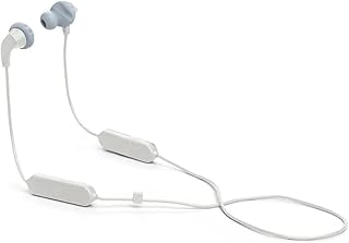 JBL Endurance Run 2 koptelefoon in wit - Bedrade in-ear sportoortjes, zweetbestendig met magnetische oordopjes en in-line one-button microfoon