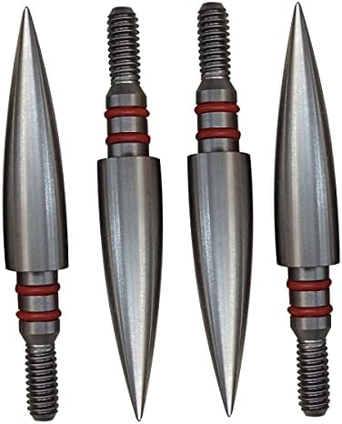 Aklisdlha Field Points arrowheads 100/125/150/200/300 Grains Archery Field Points,Stainless Steel Screw in Archery Field Tips and Broadheads (1 Dozen 12 PCS) (5/16″-150 Grains)