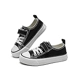 KOSISOK Kids Walking Shoes Boys and Girls Low Top Canvas Slip On Sneakers