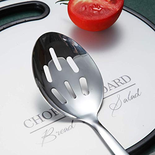 Image of Berglander Stainless Steel Slotted and Basting Spoon, Heat Resistant, Non-Stick, Dishwasher Safe, Easy to Clean