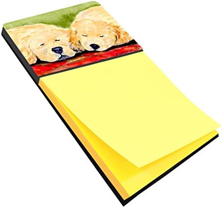 Caroline's Treasures SS8902SN Golden Retriever Refillable Sticky Note Holder or Postit Note Dispenser, 3.25 by 5.5", Multicolor image 2