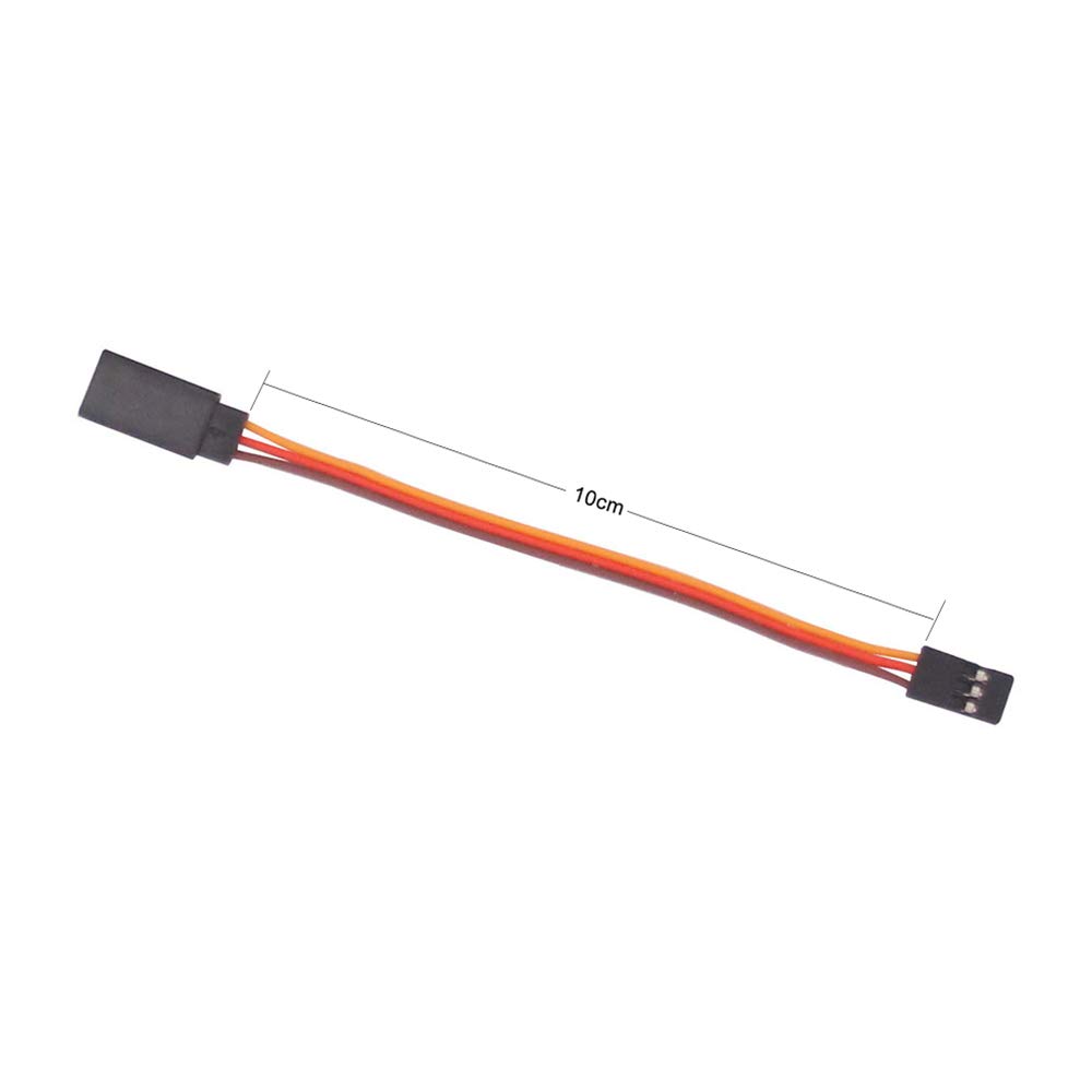 VUNIVERSUM Mr.stecker Modellbau® - Juego De 10 Cables De Servo De 20 Cm Con Conector JR Graupner Futaba Compatible Con Conector Macho Hembra Y Hembra De 26 AWG