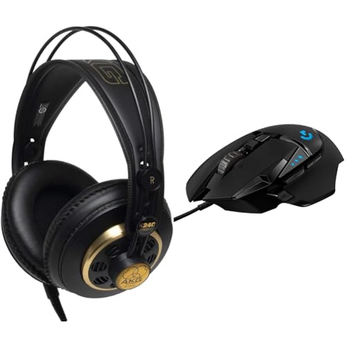 AKG K240 Studio Professioneller & Logitech G502 Hero High-Performance Gaming-Maus mit Hero 25K DPI optischem Sensor