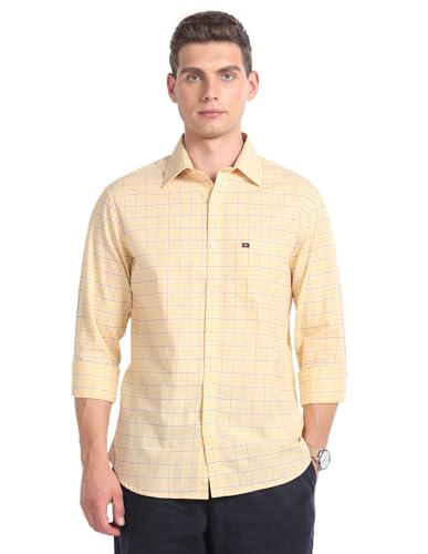 Image of AD by Arvind Tartan Check Cotton Summer Shirt