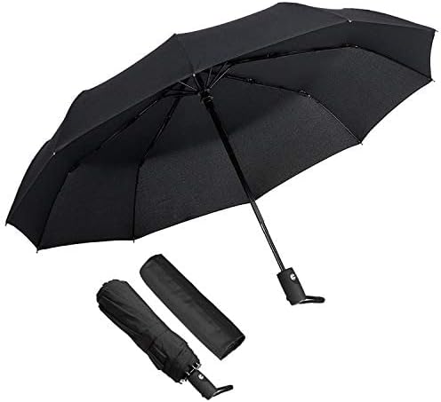 ECHOICE Uniseks dla dorosłych wiatroszczelny składany parasol typu tote automatyczne otwieranie zamykanie kompaktowy z 10-żebrowym wzmocnioną ramą i tkaniną teflonową