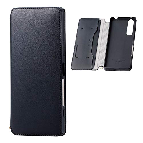 エレコム Xperia 1 II ケース NEUTS ソフトレザー モダン×カジュアル  マグネット付き スタンド機能 ブラック PM-X201PLFY2BK