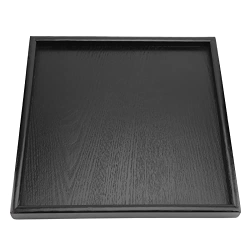 Black Wood Tray Solid Wood Rectangle Serving Tray Coffee Table Tray Tea Tray Modern and Elegant Wooden Tray Restaurant Trays Perfect for Serving Drinks Foods - Image 4
