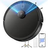 2025 Robot Aspirapolvere Lavapavimenti con Mappatura Fino a 4000Pa, Potenziamento del Tappeto, 120 Min, Lidar Laser WIFI/App/Alexa Precisione nell